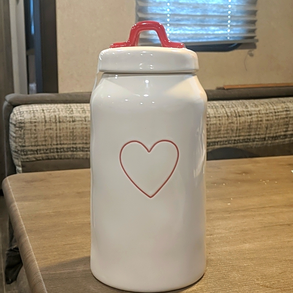 Rae Dunn Valentine's Heart Cookie Jar Canister